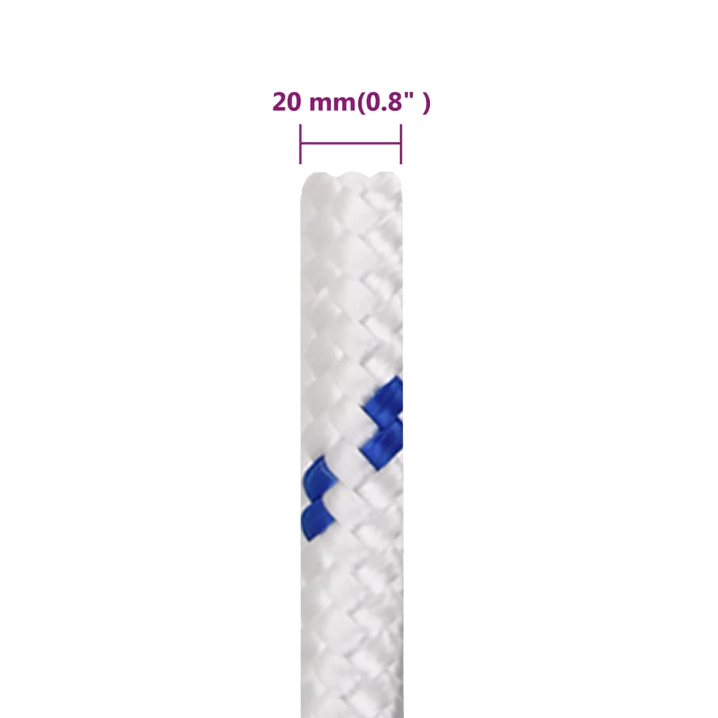Corda per barca Bianca 20 mm 100 m in Polipropilene | homemem39