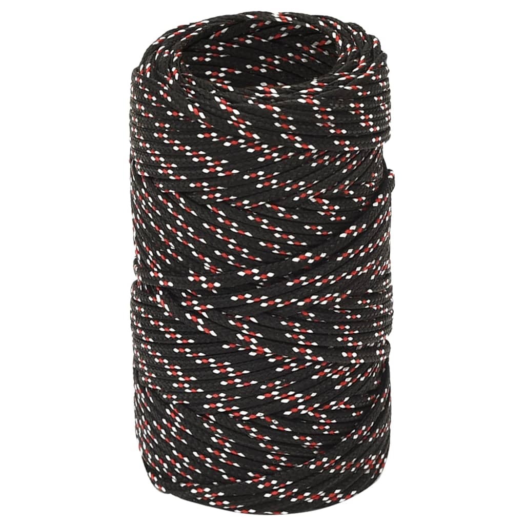Black Nautical Rope 2 mm 250 m in Polypropylene