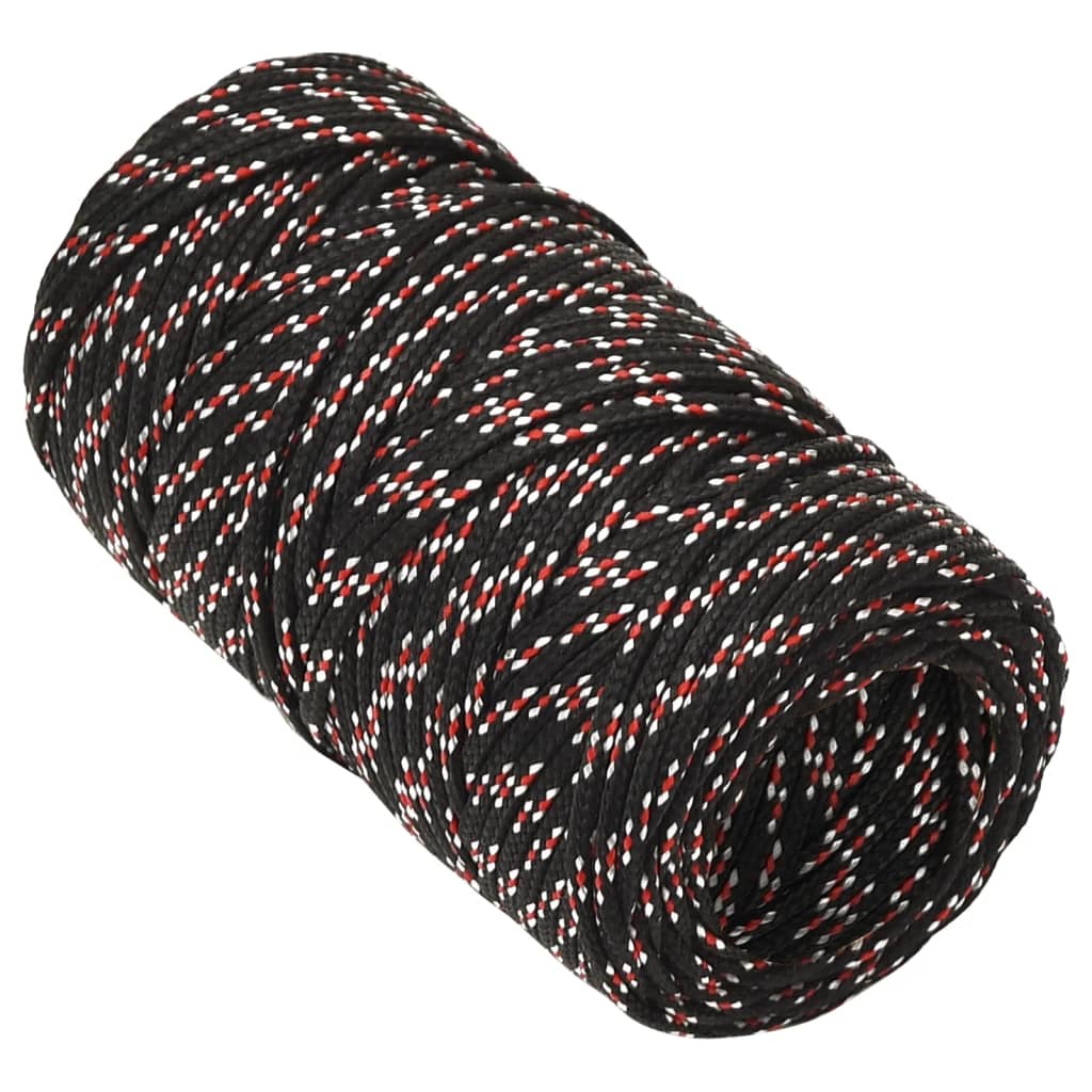 Black Nautical Rope 2 mm 250 m in Polypropylene