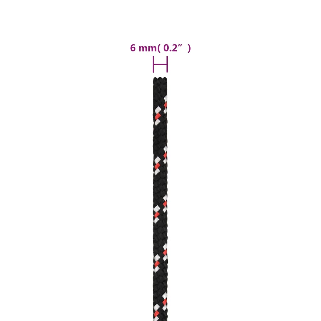 Corda per barca Nera 6 mm 50 m in Polipropilene | homemem39