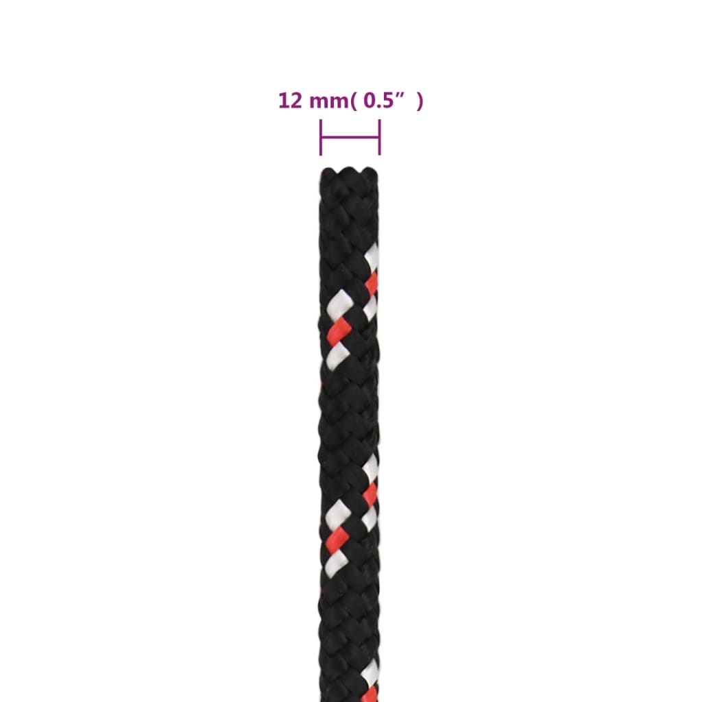 Corda per barca Nera 12 mm 100 m in Polipropilene | homemem39