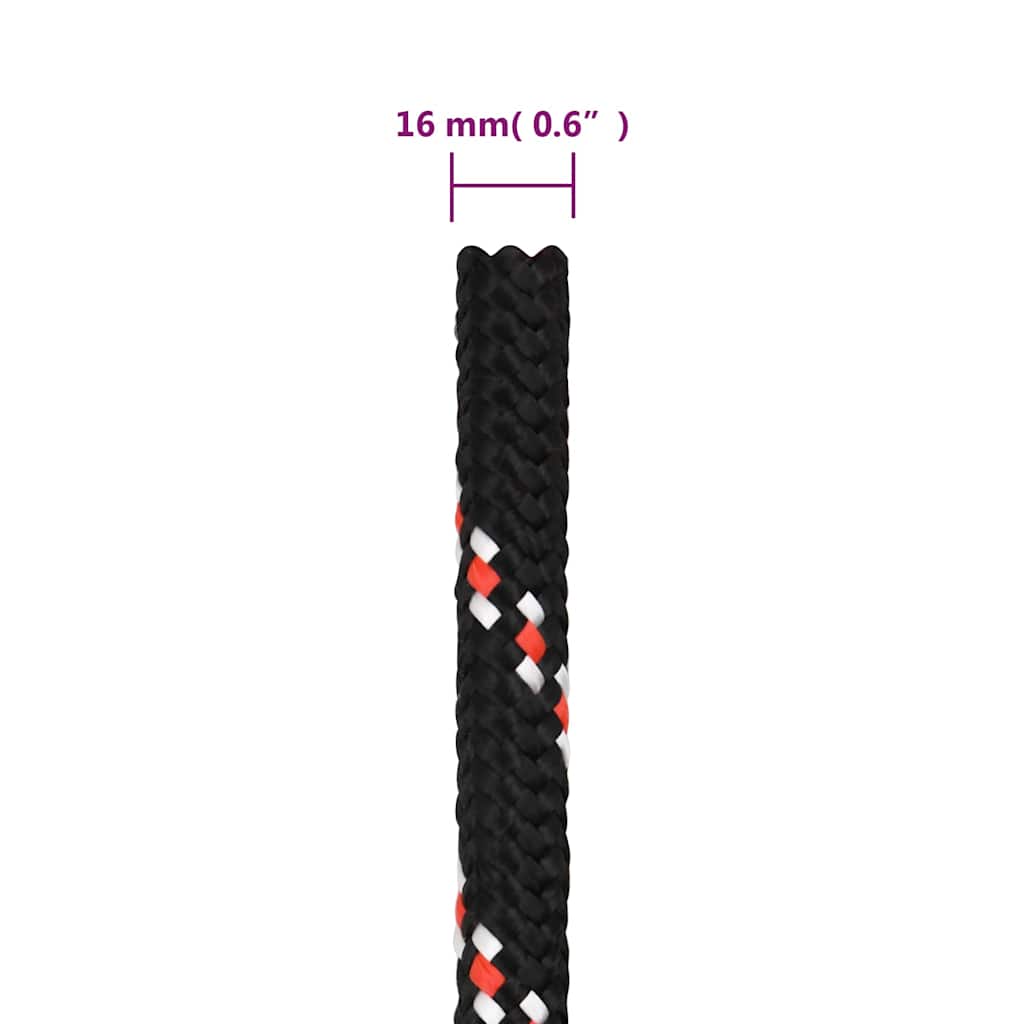 Corda per barca Nera 16 mm 100 m in Polipropilene | homemem39