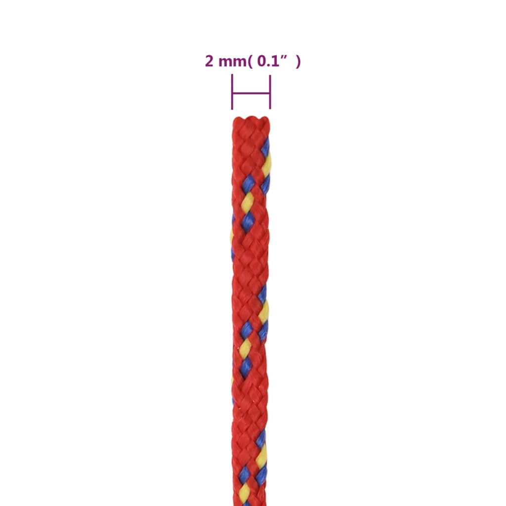 Corda per barca Rossa 2 mm 25 m in Polipropilene
