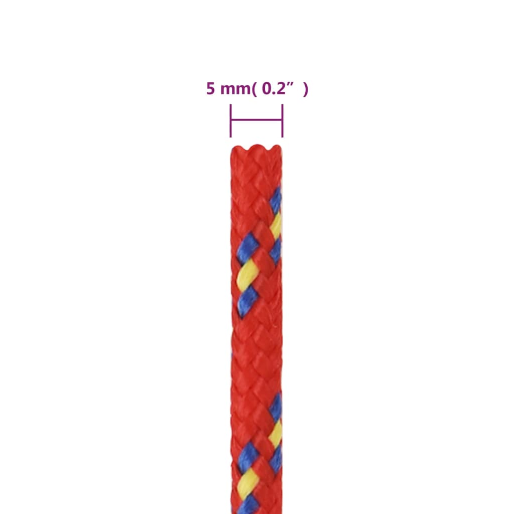 Corda per barca Rossa 5 mm 250 m in Polipropilene