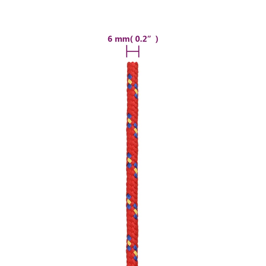 Corda per barca Rossa 6 mm 50 m in Polipropilene | homemem39