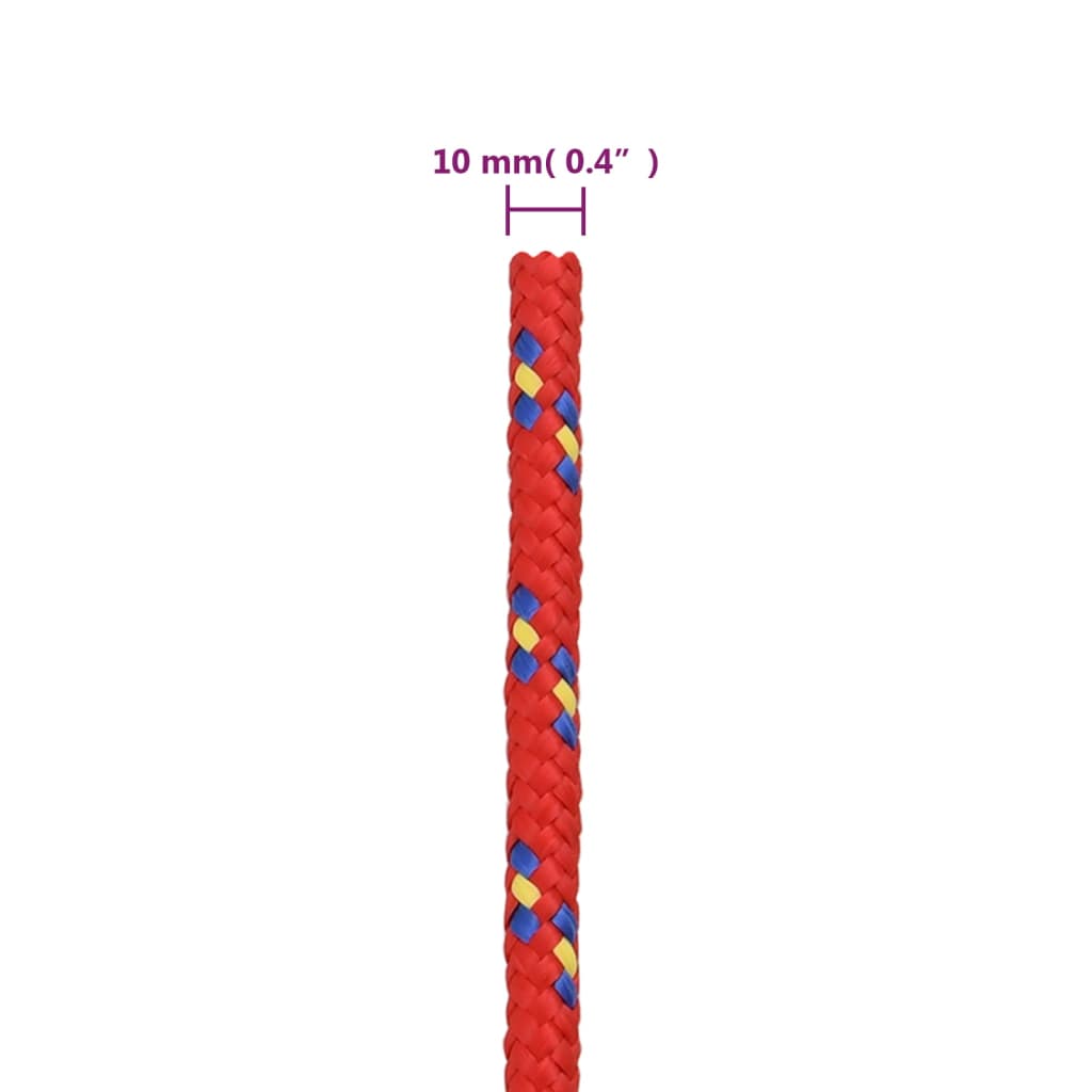 Corda per barca Rossa 10 mm 100 m in Polipropilene | homemem39