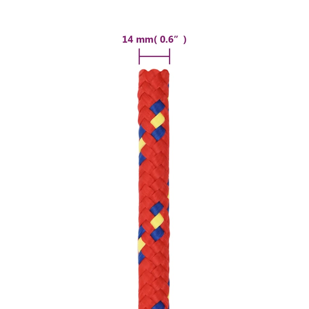 Corda per barca Rossa 14 mm 100 m in Polipropilene - homemem39