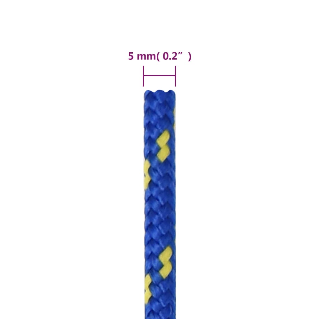 Corda per barca Blu 5 mm 100 m in Polipropilene | homemem39