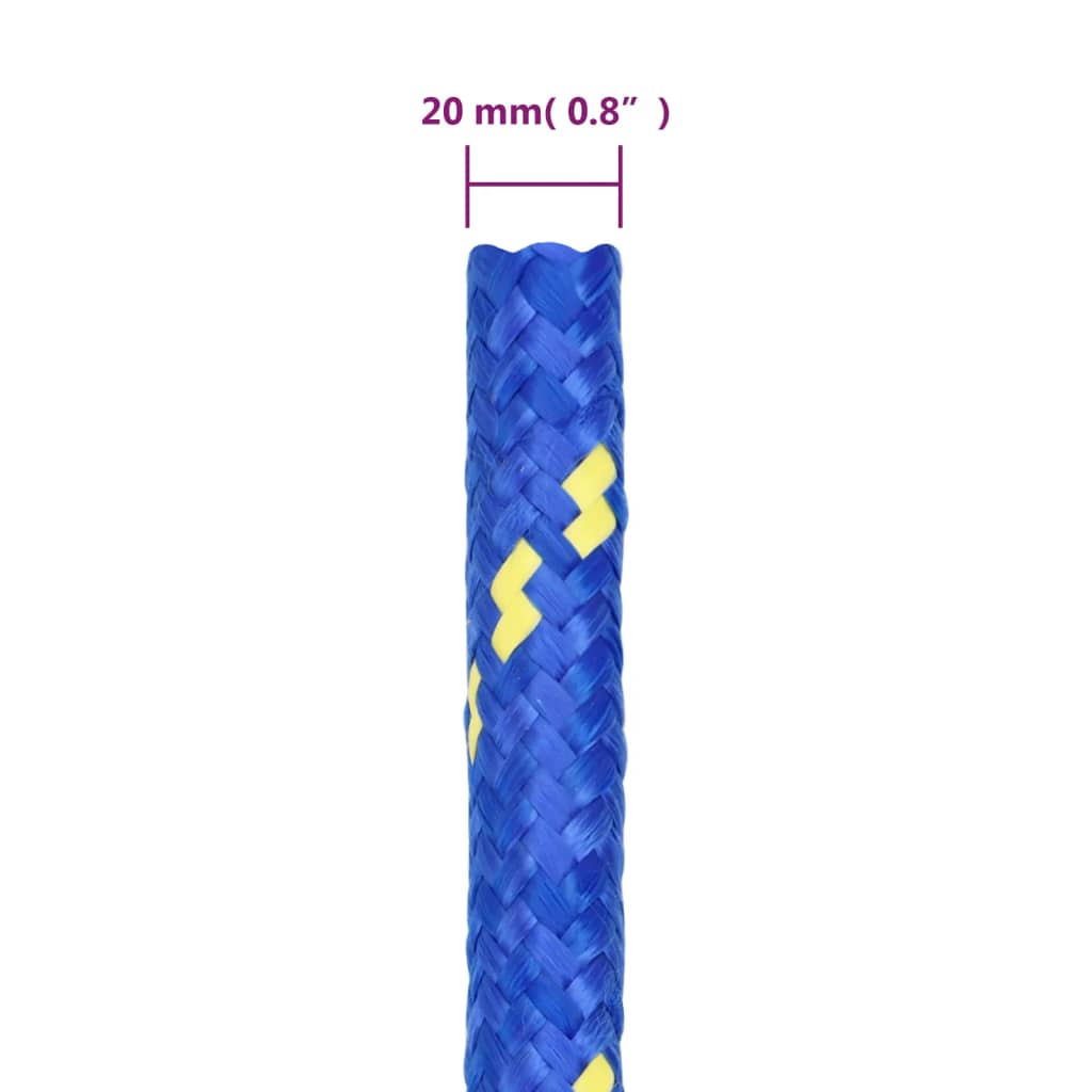 Corda per barca Blu 20 mm 100 m in Polipropilene | homemem39
