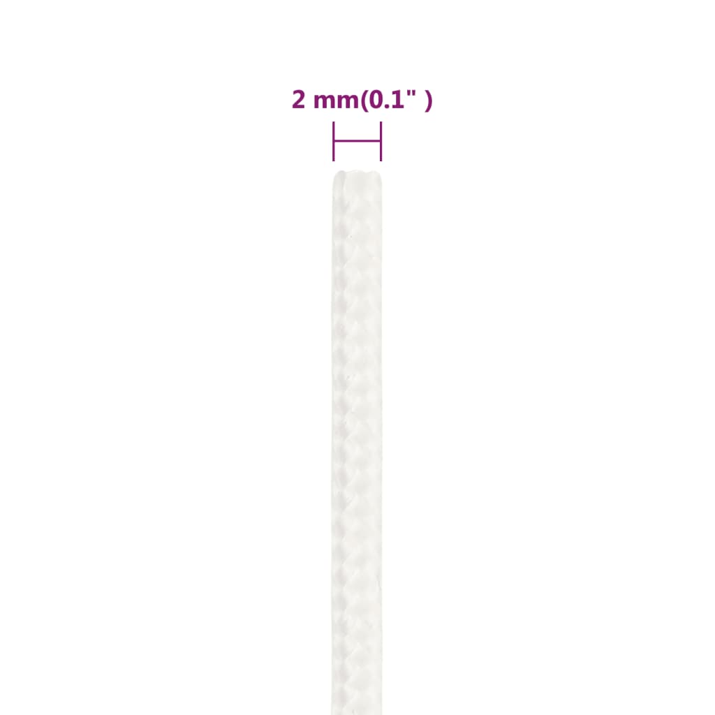 Corda per barca Completamente Bianca 2 mm 25 m in Polipropilene | homemem39