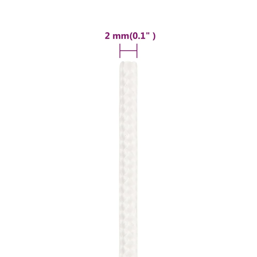 Corda per barca Completamente Bianca 2 mm 250 m in Polipropilene | homemem39