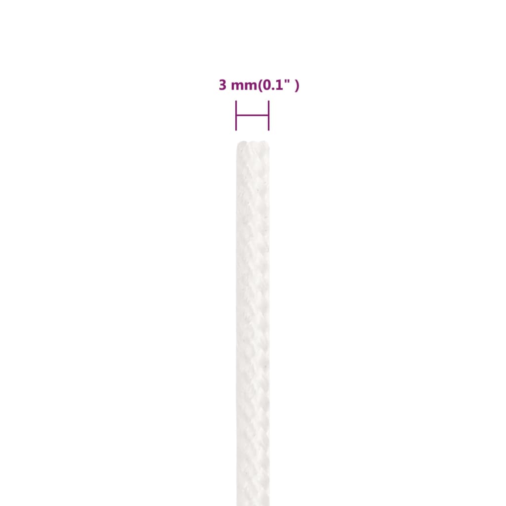 Corda per barca Completamente Bianca 3 mm 25 m in Polipropilene | homemem39