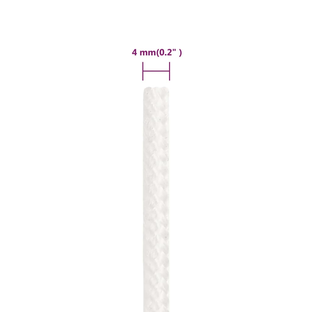 Corda per barca Completamente Bianca 4 mm 50 m in Polipropilene | homemem39