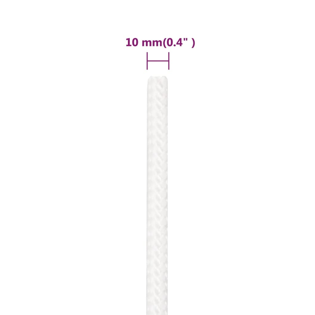 Corda per barca Completamente Bianca 10 mm 50 m in Polipropilene - homemem39