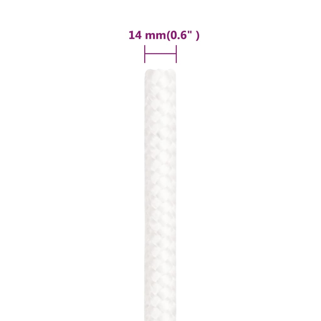 Corda per barca Completamente Bianca 14 mm 100 m in Polipropilene | homemem39