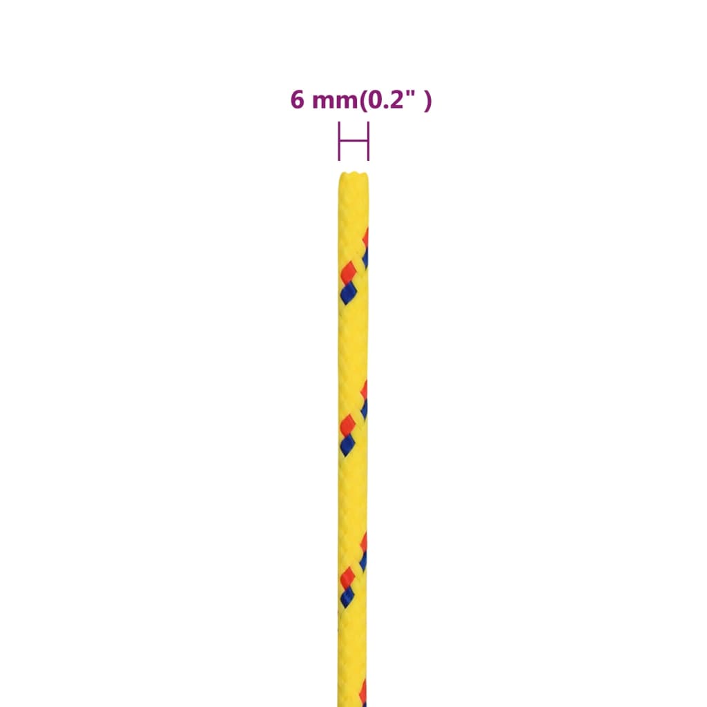 Corda per barca Gialla 6 mm 250 m in Polipropilene