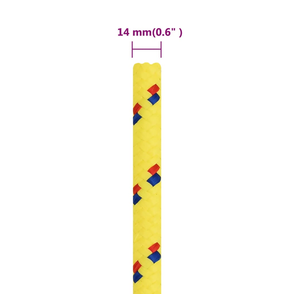 Corda per barca Gialla 14 mm 100 m in Polipropilene