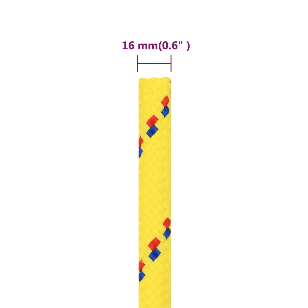 Corda per barca Gialla 16 mm 100 m in Polipropilene