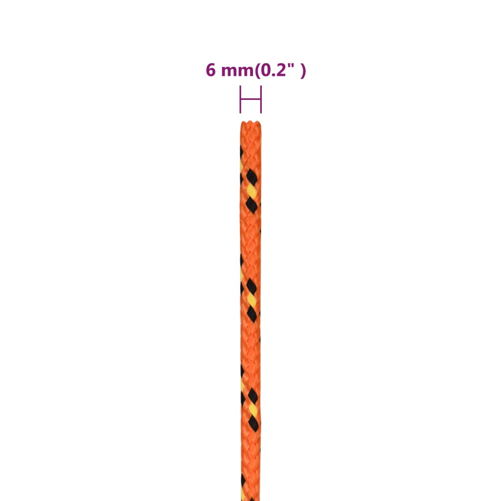 Corda per barca Arancione 6 mm 500 m in Polipropilene | homemem39