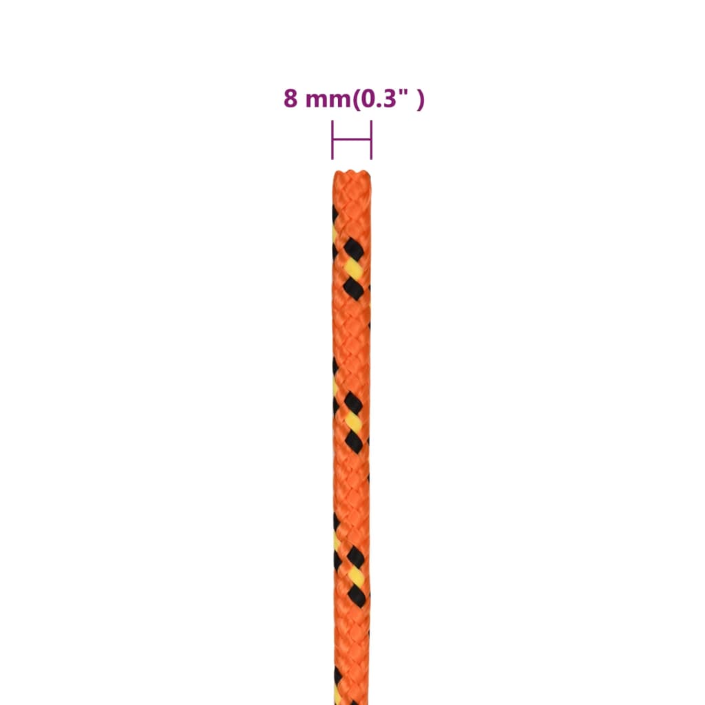 Corda per barca Arancione 8 mm 500 m in Polipropilene | homemem39