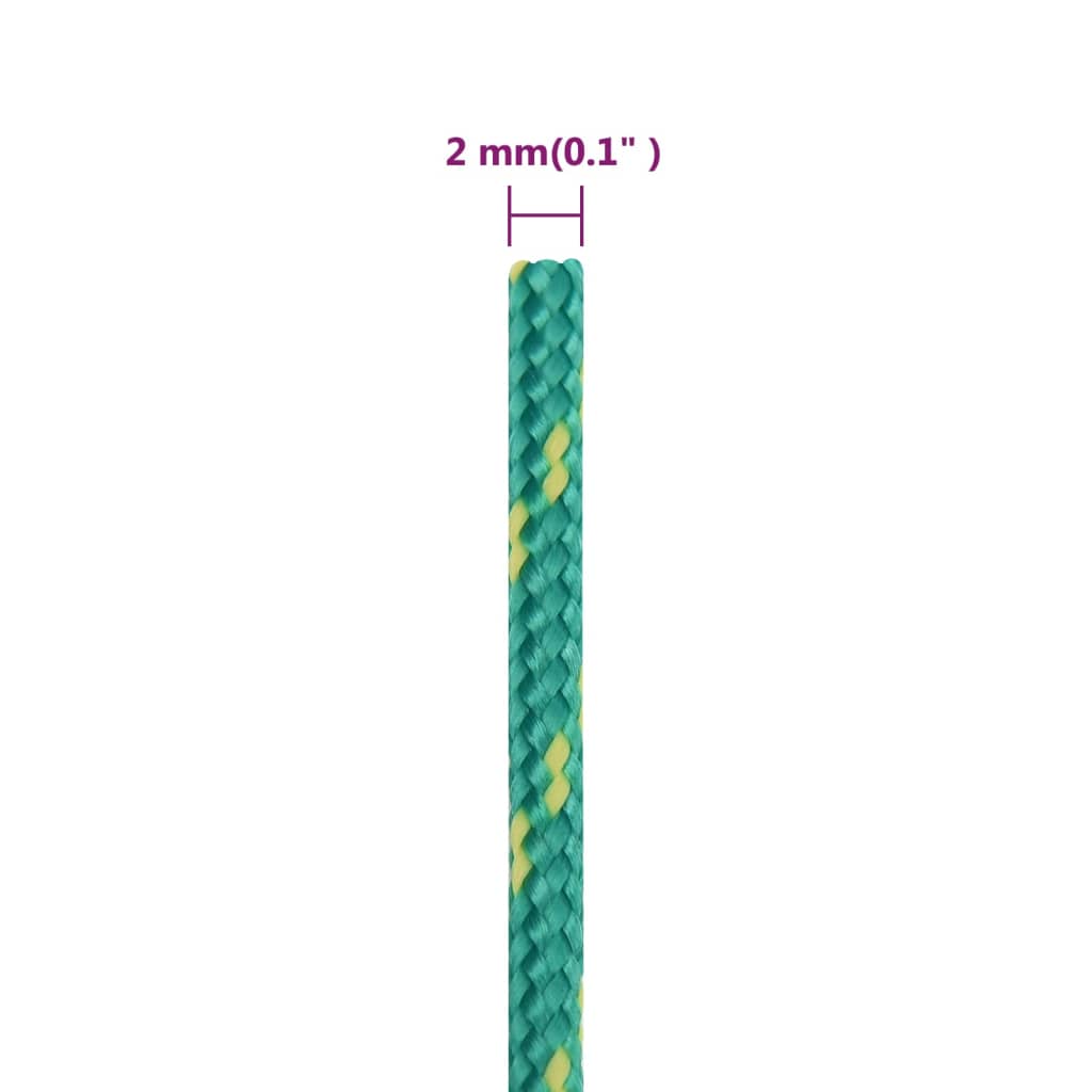 Corda per barca Verde 2 mm 100 m in Polipropilene | homemem39