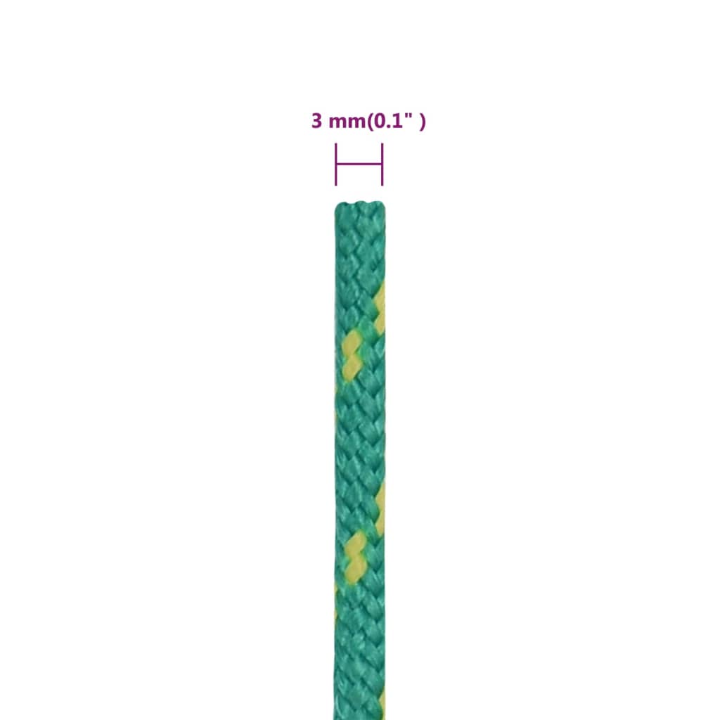 Corda per barca Verde 3 mm 100 m in Polipropilene | homemem39