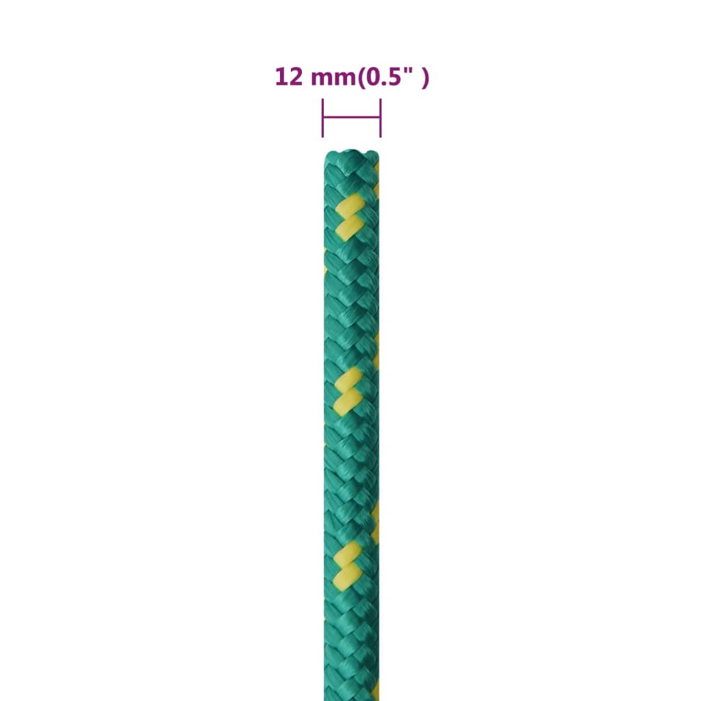 Corda per barca Verde 12 mm 100 m in Polipropilene | homemem39