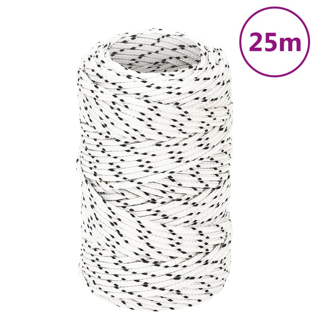 Corda Intrecciata per Barca Bianca 2mm x 25m Poliestere | homemem39