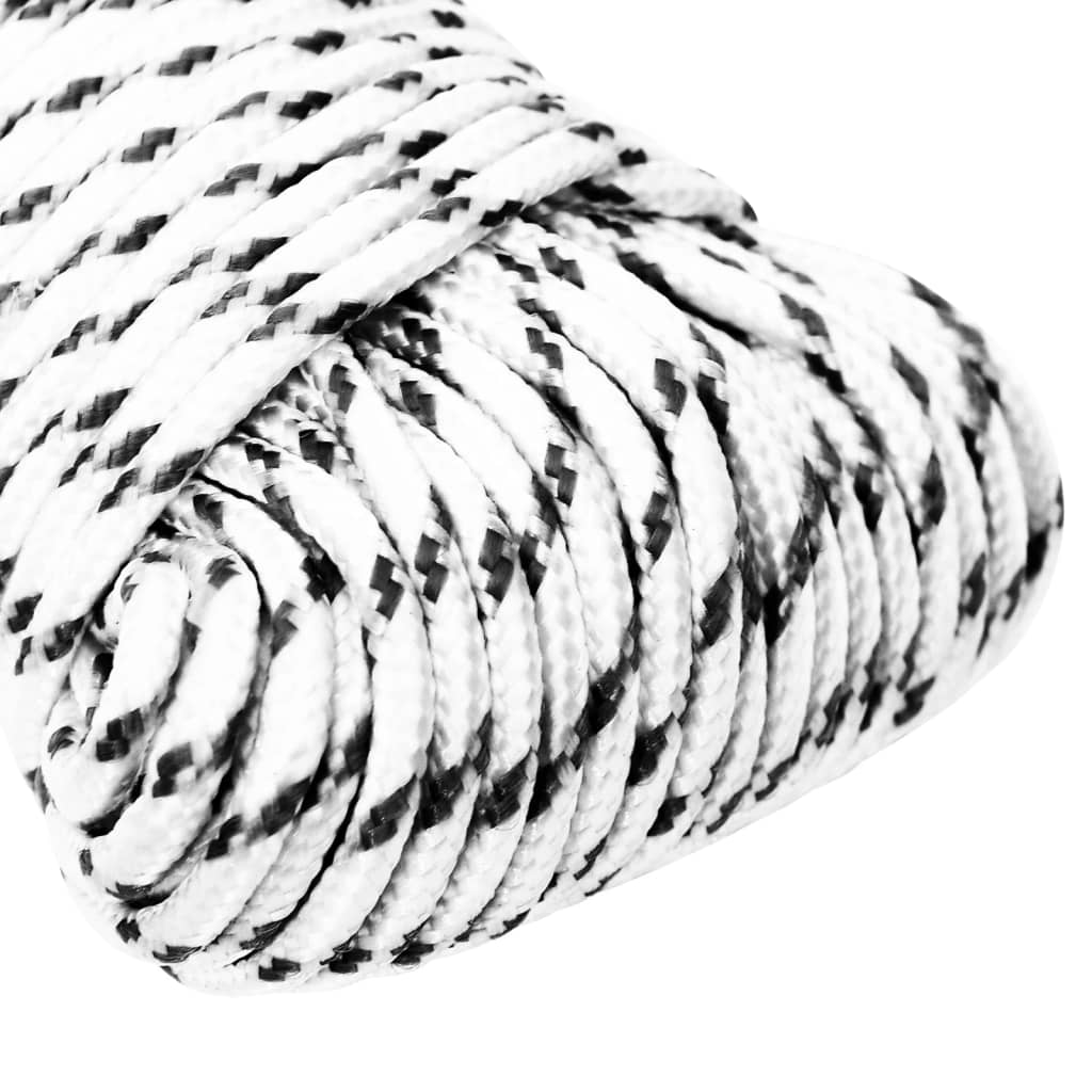 Corda Intrecciata per Barca Bianca 5 mm x 100 m Poliestere - homemem39