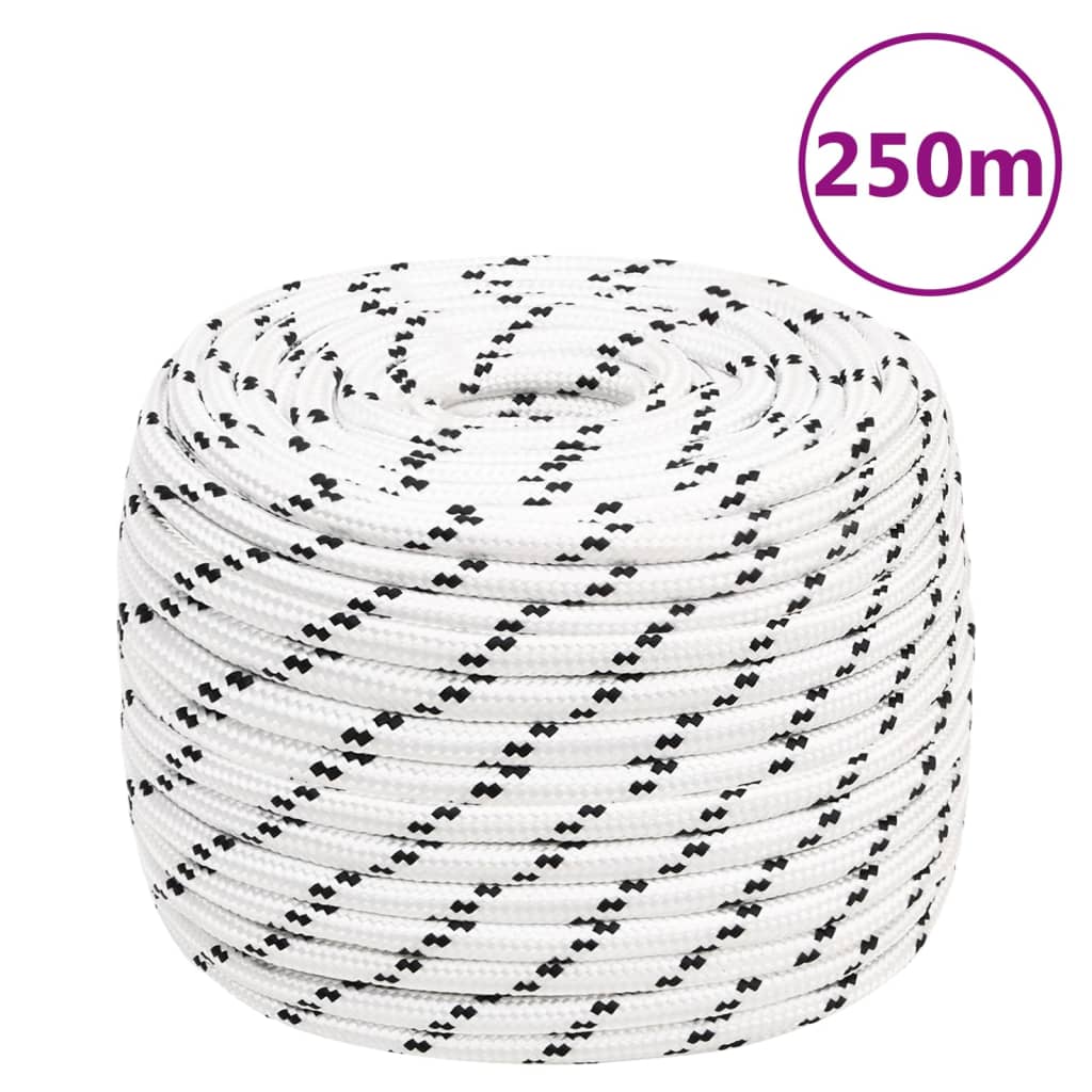 Corda Intrecciata per Barca Bianca 14 mm x 250 m Poliestere | homemem39