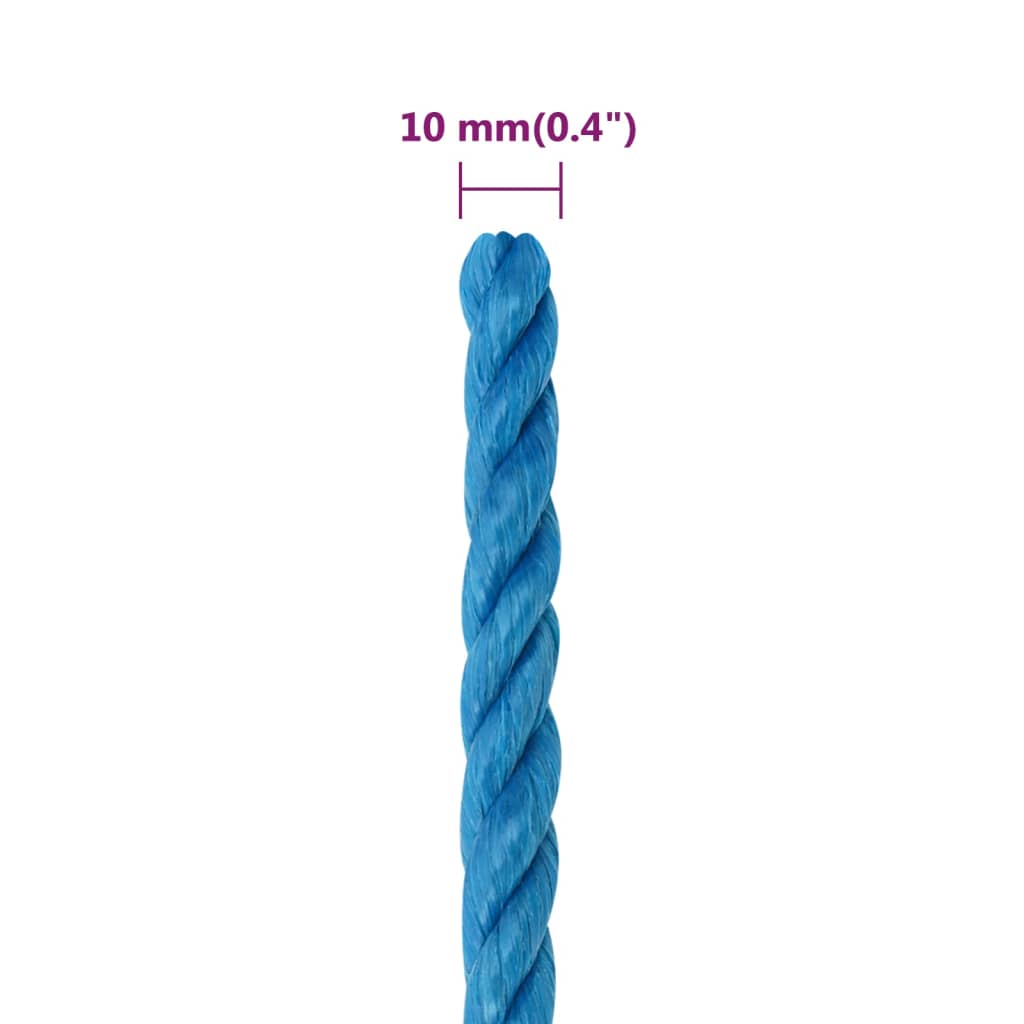 Corda da Lavoro Blu 10 mm 50 m in Polipropilene | homemem39