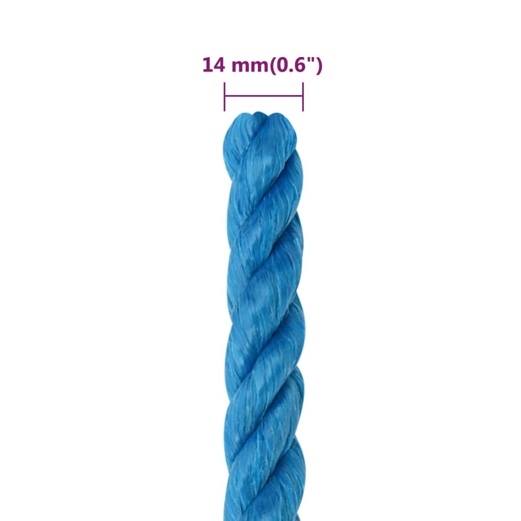 Corda da Lavoro Blu 14 mm 25 m in Polipropilene | homemem39