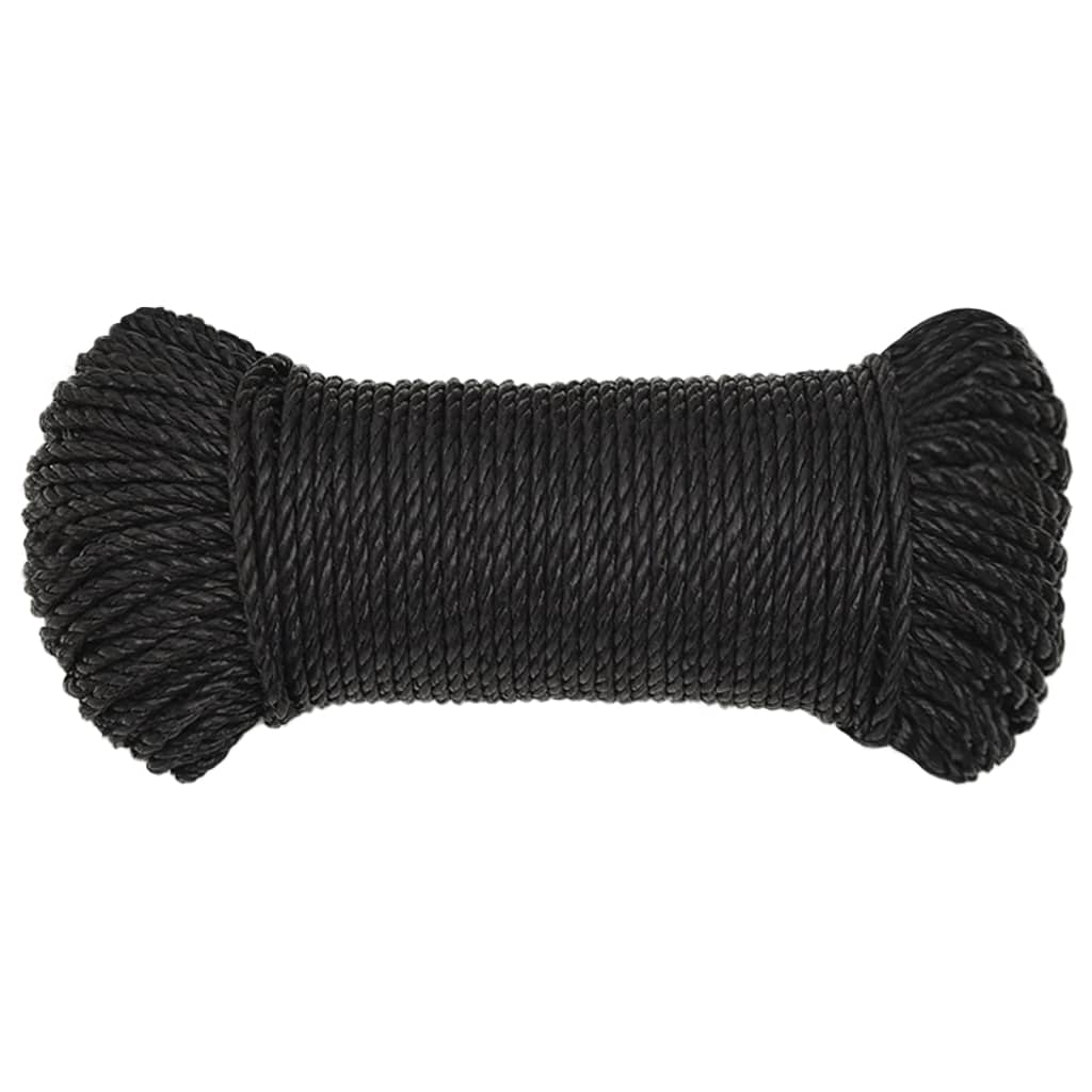 Black Work Rope 8 mm 500 m in Polypropylene