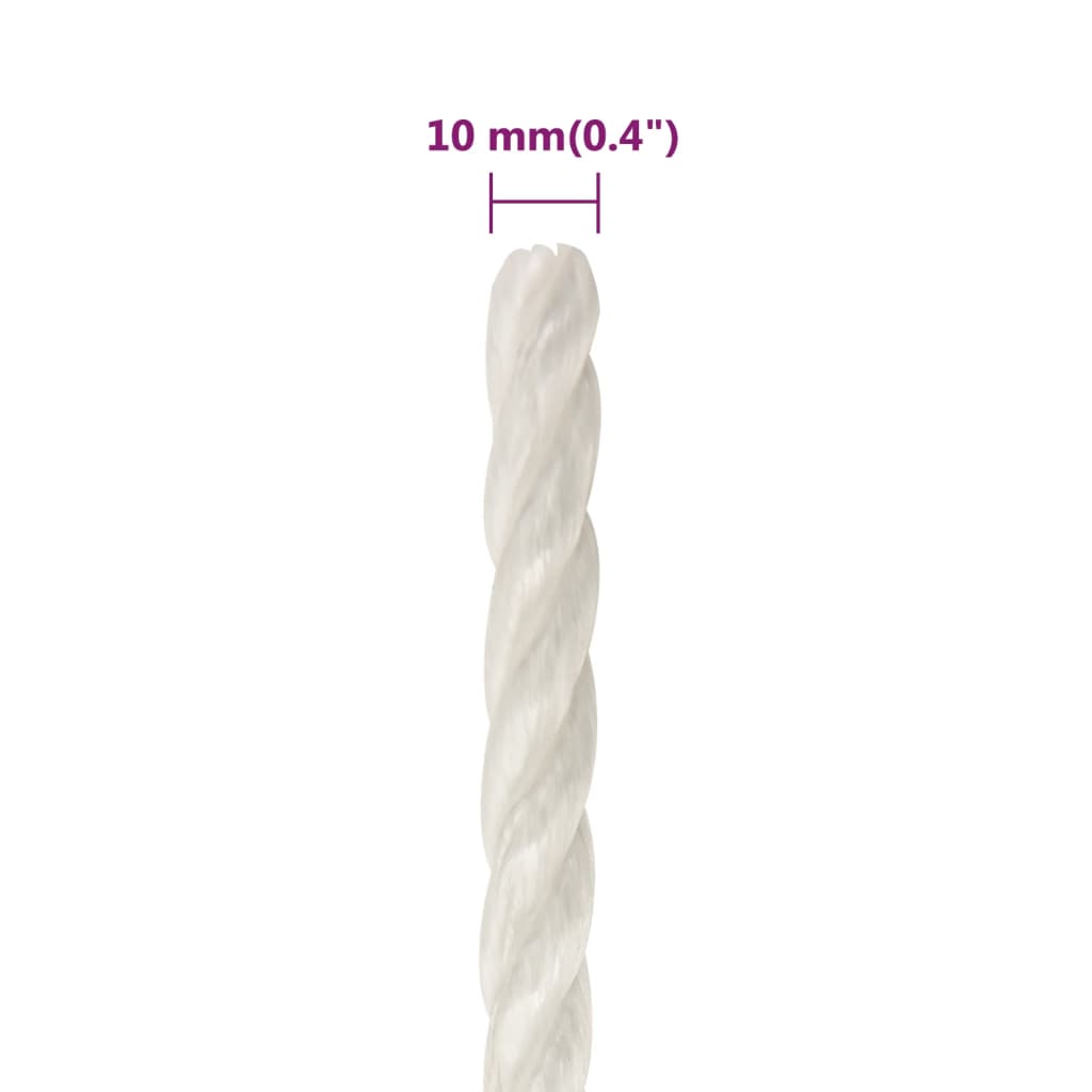 Corda da Lavoro Bianca 10 mm 25 m in Polipropilene