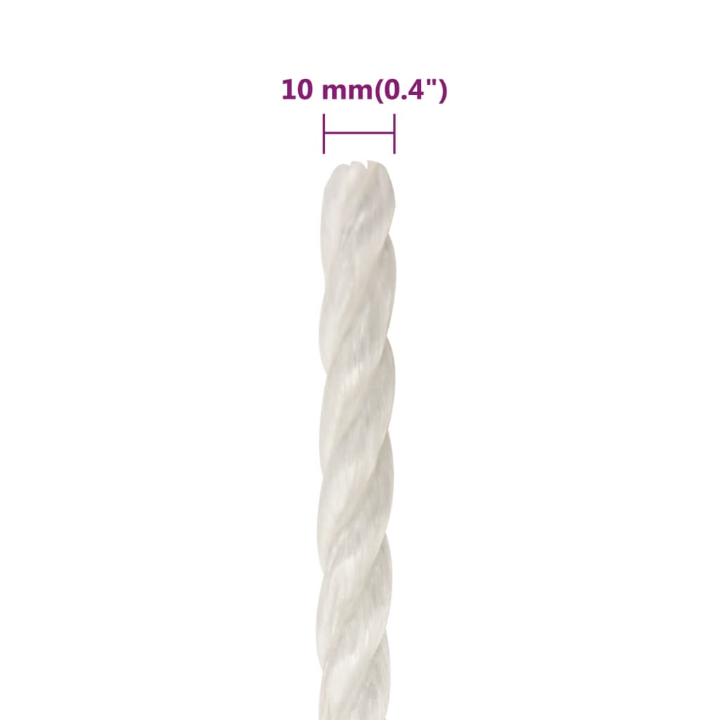 Corda da Lavoro Bianca 10 mm 250 m in Polipropilene | homemem39