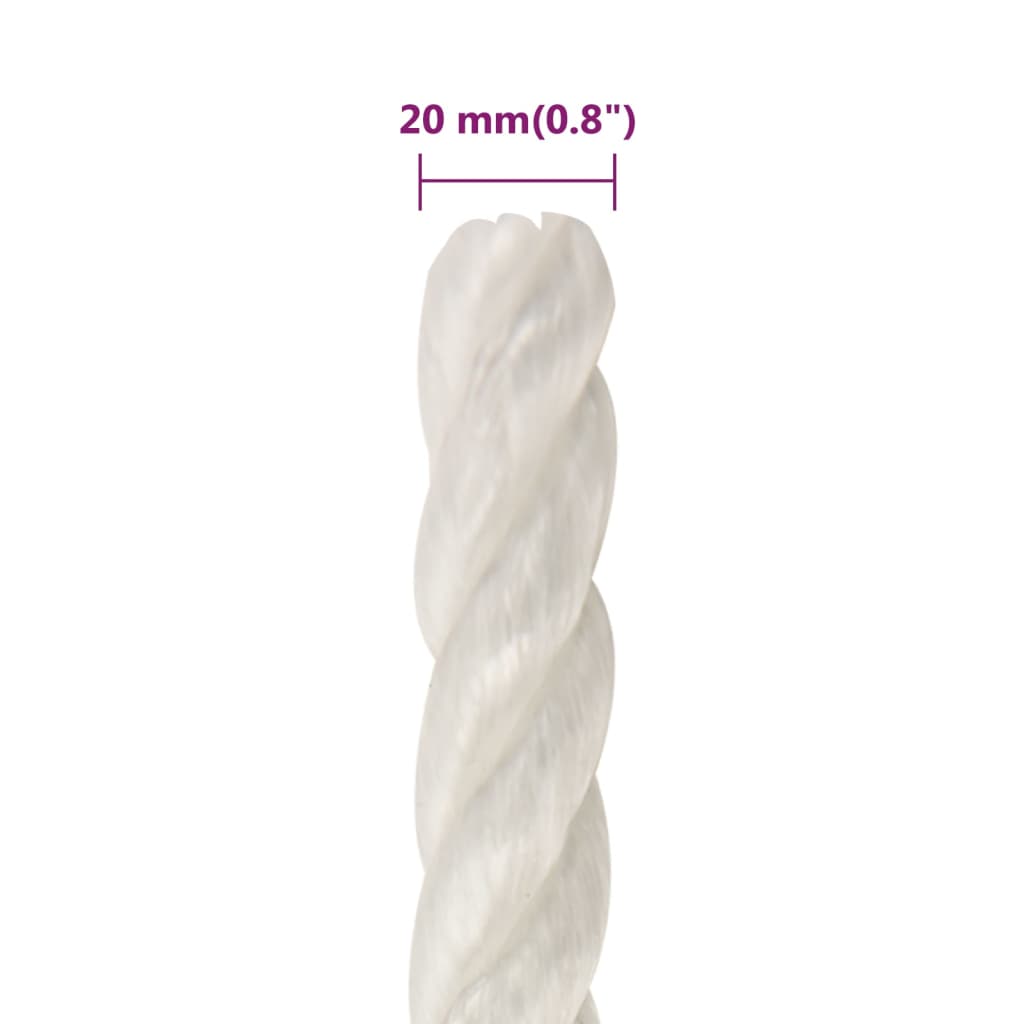 Corda da Lavoro Bianca 20 mm 100 m in Polipropilene | homemem39