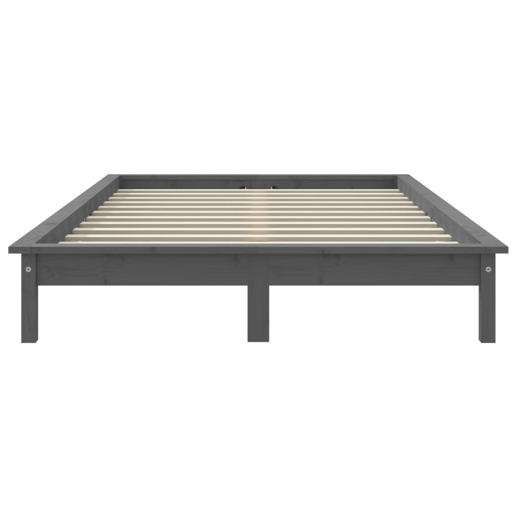 Giroletto Grigio 150x200 cm in Legno Massello di Pino King Size - homemem39