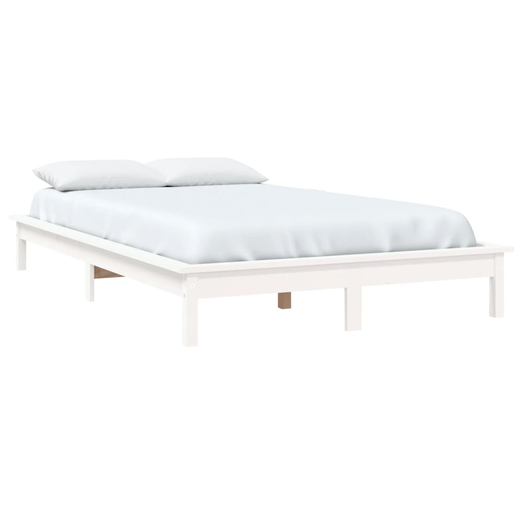 Giroletto Bianco 200x200 cm in Legno Massello di Pino - homemem39
