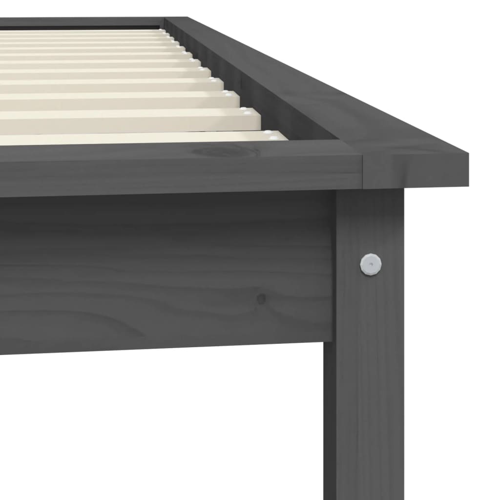 Giroletto Grigio 75x190 cm Small Single Legno Massello di Pino - homemem39