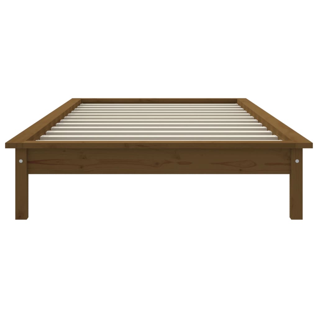 Giroletto senza Materasso Marrone Ambra Single Legno Massello - homemem39