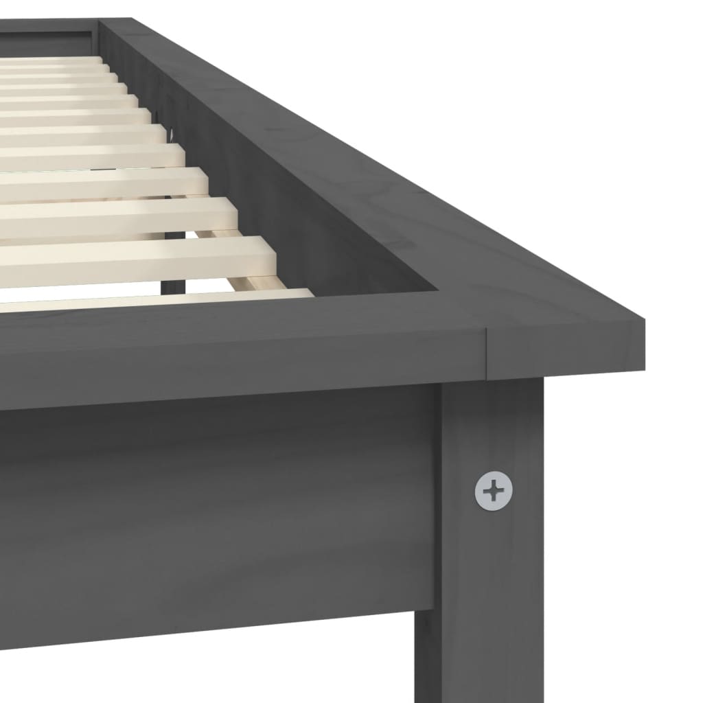 Giroletto Grigio 120x190 cm Small Double Legno Massello di Pino - homemem39