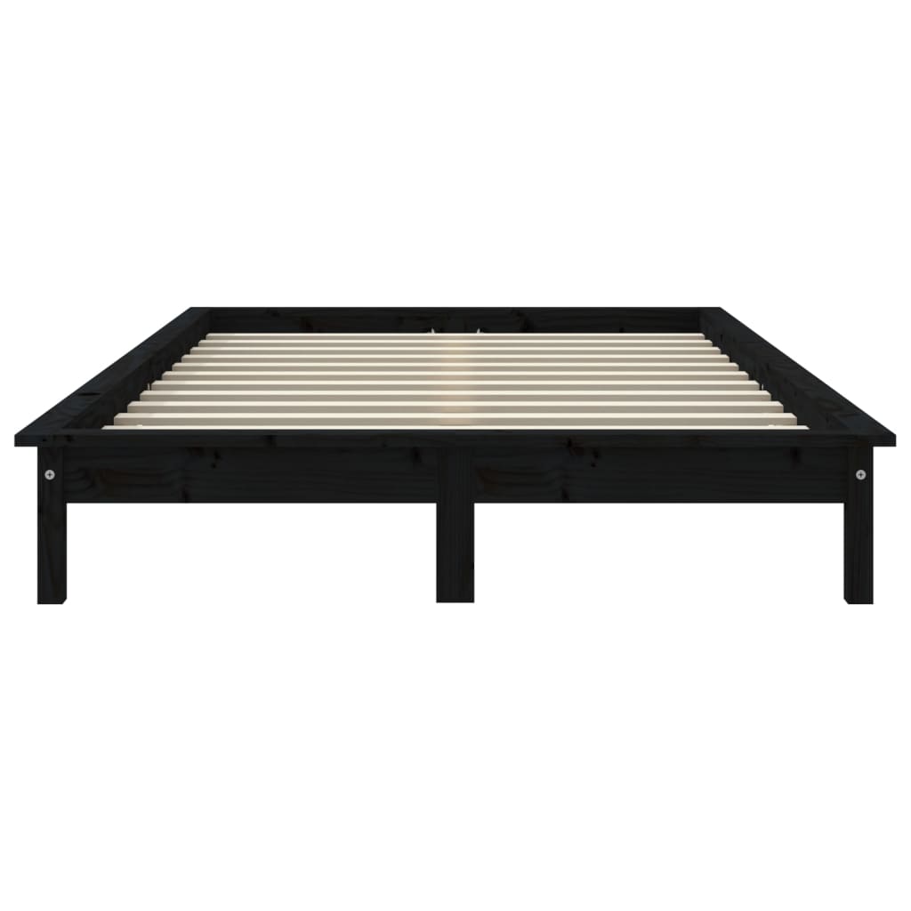 Giroletto Nero 140x190 cm in Legno Massello di Pino - homemem39