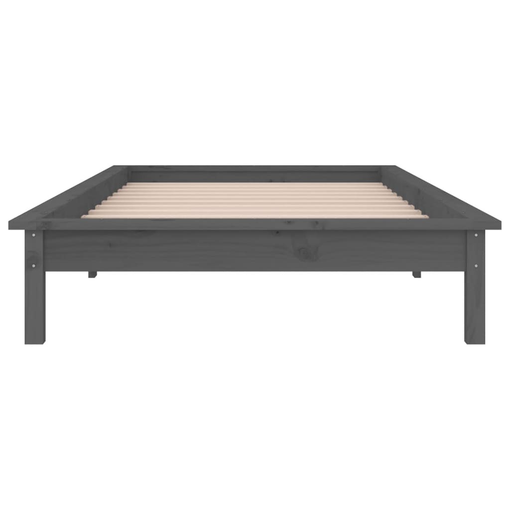Giroletto con LED Grigio 100x200 cm in Legno Massello - homemem39
