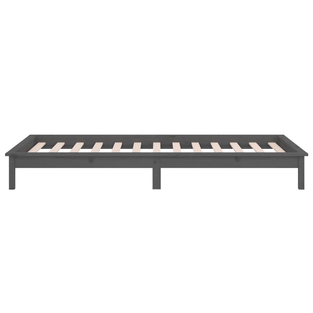 Giroletto con LED Grigio 100x200 cm in Legno Massello - homemem39