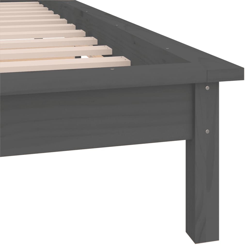 Giroletto con LED Grigio 100x200 cm in Legno Massello - homemem39