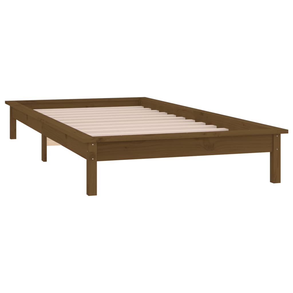 Giroletto con LED senza Materasso Ambra 100x200 Legno Massello - homemem39
