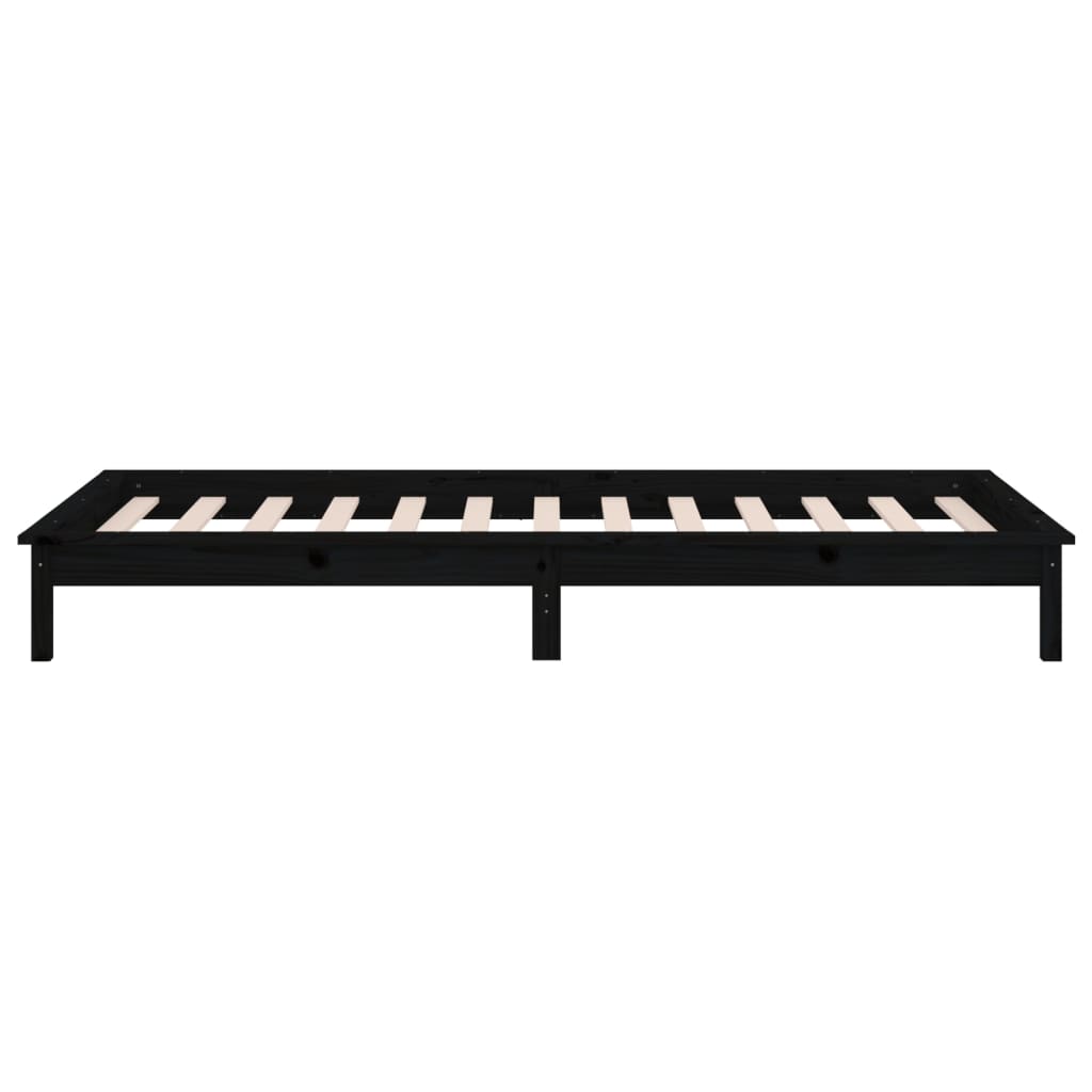 Giroletto con LED Nero 100x200 cm in Legno Massello - homemem39