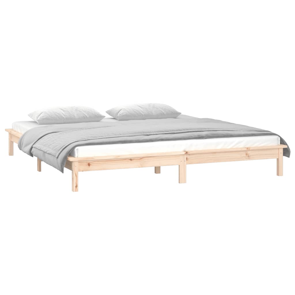 Giroletto con LED 150x200 cm King Size in Legno Massello - homemem39