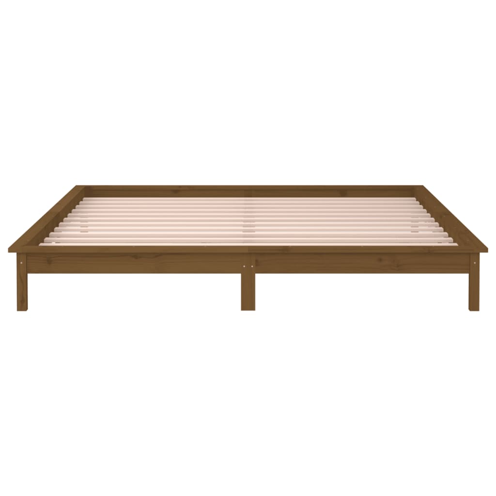 Giroletto con LED senza Materasso Ambra 160x200 Legno Massello - homemem39