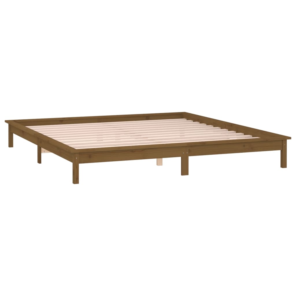 Giroletto con LED senza Materasso Ambra 200x200 Legno Massello - homemem39